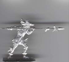 Feldwebel mit Partisan stechend