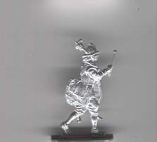 Trommler mit Helm, vorgehend, Schwede