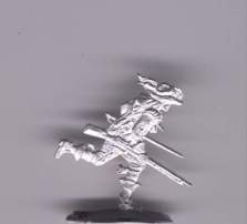 Musketier mit Hut, fliehend