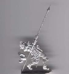 Pikenier mit Hut, rückwärts fallend