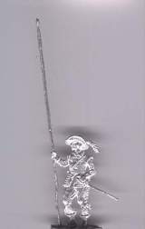 Pikenier stehend, mit Hut