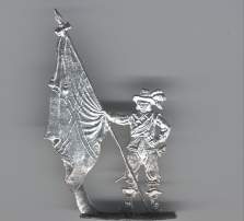 Fahne, stehend, (Franzose)